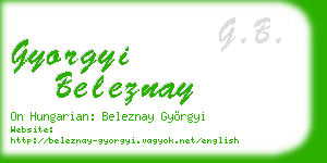 gyorgyi beleznay business card